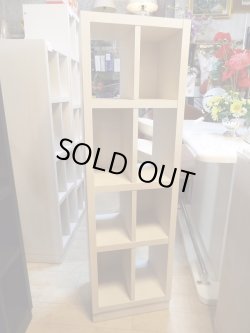 画像1: 美品・モデルルーム展示品 フランフラン ホワイト オープン棚 シェルフ 木製 北欧 スリム収納 40cm幅　SF-009