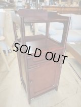 カリモク家具 電話台 引き出し付 幅約35cm×奥行約31.5cm×高さ約82cm 棚 サイドラック 花台 収納台 アンティーク