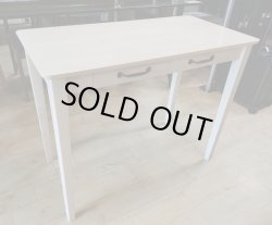 画像1: スタイリッシュ ミニヨンデスク 引出し付 幅：約90cm×奥行：45cm×高さ：71cm天然木 カントリー アンティーク調 フェミニン　D-011