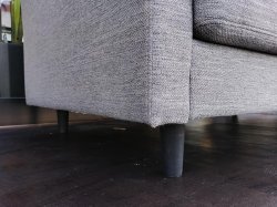 画像10: 2人掛け 布張りソファー クッション付 幅約138cm×奥行：約80cm×高さ：約82cm グレー系 SO-047