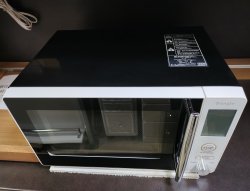 画像2: 35 エディオン e angle 電子レンジ 18L フラット庫内 ヘルツフリー ANG-MO-A5(W) 2019年製 レトロデザイン