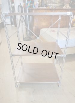 画像2: 美品【愛知近郊・配送可】無印良品 ステンレスユニットシェルフ ウォールナット材 幅58cm x奥行41cm×高さ83cm