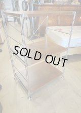 美品【愛知近郊・配送可】無印良品 ステンレスユニットシェルフ ウォールナット材 幅58cm x奥行41cm×高さ83cm