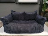 美品【愛知近郊・配送可】参考価格68,000円Loungepug ジョセフィン ソファビーズクッション コーデュロイブラック 幅：約135cm