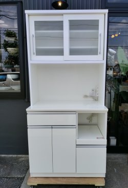 画像2: 極美品【愛知近郊・配送可】参考価格 64,990円★ニトリ 食器棚 キッチンボード レジューム コンセント付 高さ190.5×幅89.5×奥行50.5cm