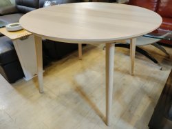 画像1: 美品【愛知近郊・配送可 】イケア ラウンドテーブル リーサボー 直径105cm×高さ74.5cm アッシュ材突き板