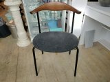 美品【愛知】ノル アトムチェア 幅54cm×奥行46cm×高さ78.5cm ダイニングチェア 椅子 イス ダークグレー カフェ風 NOR ATOM CHAIR