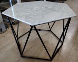【愛知近郊・配送可】参考価格49,990円 アルモニア 大理石テーブル ホワイト 幅60cm×奥行52cm×高さ39.5cm コーヒーテーブル モダン