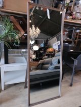 未使用【愛知】スタンドミラー 全身鏡 姿見 高さ150.5cm×幅60cm×奥行4cm ブラウン系