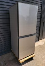 129【愛知近郊・配送可】2019年製 アクア 冷凍冷蔵庫 126L 耐熱100℃テーブル 右開き 2ドア ブラッシュシルバー AQR-13H(S)