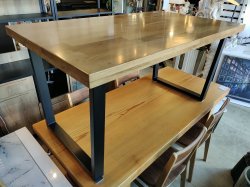 画像1: 【愛知近郊・配送可 】無垢 ダイニングテーブル 4人用 幅140cm×奥行80cm×高さ70cm