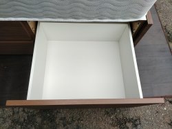 画像8: 【愛知近郊・配送可】ニトリ ベッド シングル 幅97.5cm×長さ206cm×高さ85 マットレス 引き出し収納 コンセント付 ミドルブラウン