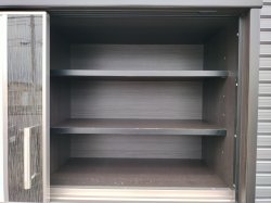 画像5:  【愛知近郊・配送可】定価129,900円 ニトリ 食器棚 キッチンボード ポスティア スライド扉 コンセント付 高さ206cm×幅120.5cm×奥行50cm