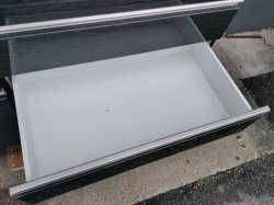 画像9:  【愛知近郊・配送可】定価129,900円 ニトリ 食器棚 キッチンボード ポスティア スライド扉 コンセント付 高さ206cm×幅120.5cm×奥行50cm