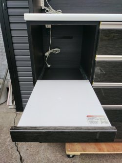画像7:  【愛知近郊・配送可】定価129,900円 ニトリ 食器棚 キッチンボード ポスティア スライド扉 コンセント付 高さ206cm×幅120.5cm×奥行50cm