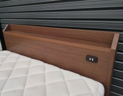 画像5: 【愛知近郊・配送可】ニトリ ベッド シングル 幅97.5cm×長さ206cm×高さ85 マットレス 引き出し収納 コンセント付 ミドルブラウン