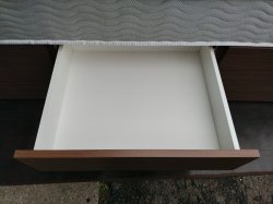 画像9: 【愛知近郊・配送可】ニトリ ベッド シングル 幅97.5cm×長さ206cm×高さ85 マットレス 引き出し収納 コンセント付 ミドルブラウン