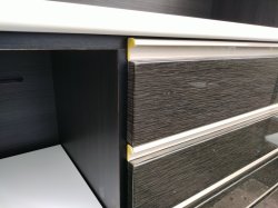 画像17:  【愛知近郊・配送可】定価129,900円 ニトリ 食器棚 キッチンボード ポスティア スライド扉 コンセント付 高さ206cm×幅120.5cm×奥行50cm