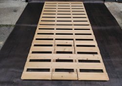 画像2: (1)【愛知】めいじ屋 すのこベッド シングル 折り畳み 二つ折り 長さ200cm×幅99cm×高さ3cm 布団が干せる すのこマット 通気性 コンパクト