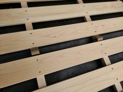 画像5: (1)【愛知】めいじ屋 すのこベッド シングル 折り畳み 二つ折り 長さ200cm×幅99cm×高さ3cm 布団が干せる すのこマット 通気性 コンパクト