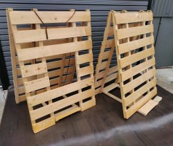 画像11: (2)参考価格29,900円 めいじ屋 すのこ連結ベッド ダブル 折り畳み 二つ折り 長さ200.5cm×幅140cm×高さ5cm 布団が干せる すのこマット