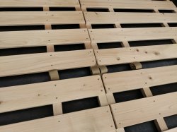 画像6: (2)参考価格29,900円 めいじ屋 すのこ連結ベッド ダブル 折り畳み 二つ折り 長さ200.5cm×幅140cm×高さ5cm 布団が干せる すのこマット