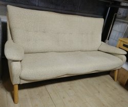 画像1: 美品【愛知近郊・配送可】参考価格239,800円 アサヒ 3人掛け 布製ソファー Roca ロカ ハイバック 硬めシート 幅181cm×奥行86cm×高さ95cm