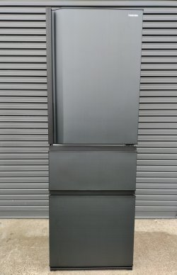 画像2: 135美品【愛知近郊・配送可】2022年製 東芝 冷凍冷蔵庫 356L ベジータ 3段冷凍室 右開き 3ドア マットチャコール GR-T36SC