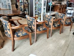 画像2: 美品【愛知近郊・配送可】参考価格470,800円 4脚セット 三越家具 アームチェア サロンチェア ブルージュ CDC12 幅65cm×奥行62cm×高さ74cm