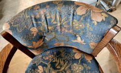 画像5: 美品【愛知近郊・配送可】参考価格470,800円 4脚セット 三越家具 アームチェア サロンチェア ブルージュ CDC12 幅65cm×奥行62cm×高さ74cm