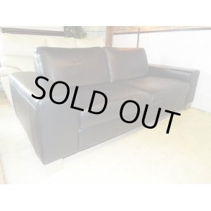 画像: Italsofa イタリアレザー総本革皮張り３人掛けソファー 大きさ 幅200×奥行90×高さ77cm　S-017