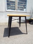 画像3: ヴィンテージデザイン 木製カフェテーブル チェア2脚 3点セット 　TA-014