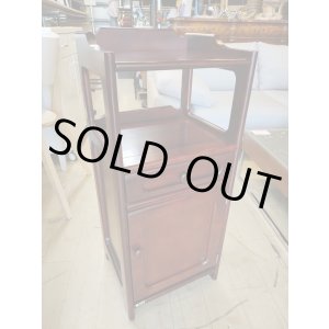 画像: カリモク家具 電話台 引き出し付 幅約35cm×奥行約31.5cm×高さ約82cm 棚 サイドラック 花台 収納台 アンティーク