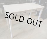 画像: スタイリッシュ ミニヨンデスク 引出し付 幅：約90cm×奥行：45cm×高さ：71cm天然木 カントリー アンティーク調 フェミニン　D-011