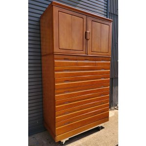画像: 【愛知近郊・配送可】和箪笥 和服タンス 着物収納 幅116cm×奥行57cm×高さ194cm 引出し 整理箪笥 衣装収納 