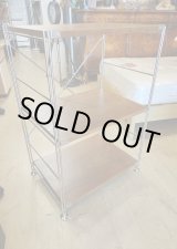 画像: 美品【愛知近郊・配送可】無印良品 ステンレスユニットシェルフ ウォールナット材 幅58cm x奥行41cm×高さ83cm