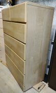 画像3: 【愛知近郊・配送可】 5段チェスト タンス 幅79.6cm×奥行42cm×高さ114.5cm 引き出し 衣類収納 タンス スライドレール付