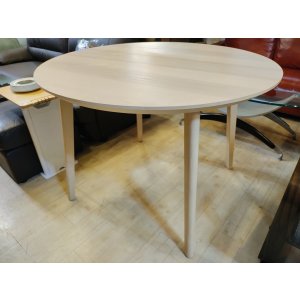 画像: 美品【愛知近郊・配送可 】イケア ラウンドテーブル リーサボー 直径105cm×高さ74.5cm アッシュ材突き板