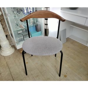画像: 美品【愛知】ノル アトムチェア 幅54cm×奥行46cm×高さ78.5cm ダイニングチェア 椅子 イス ライトグレー カフェ風 NOR ATOM CHAIR