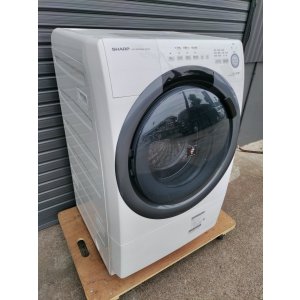 画像: 93【愛知近郊・配送可】2020年製 シャープ 洗濯7.0kg/乾燥3.5kg ドラム式洗濯乾燥機 左開き プラズマクラスター ES-S70-WL
