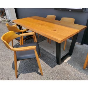 画像: 【愛知近郊・配送可】参考価格150,260円 ダイニングテーブルセット 4人掛け 幅180cm×奥行90cm×高さ70cm アームチェア 河口家具製作所