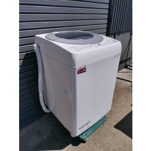 画像: 71【愛知近郊・自社配送可】2022年製 シャープ 8.0kg 全自動洗濯機 縦型 香りプラスコース ガンコつけおきコース ほぐし運転 ES-GV8G-S
