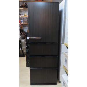 画像: 64未使用品【愛知・配送可】 AQUA アクア 自動製氷 ノンフロン冷凍冷蔵庫 AQR-V37M(K) 368L 右開き 4ドア 2022年製 ウッドブラック
