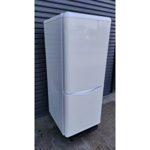 画像: 81【愛知近郊・自社配送可】2018年製 ヤマゼン 冷凍冷蔵庫 150L 耐熱100℃トップテーブル 右開き 2ドア ホワイト YFRA-F150