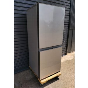 画像: 129【愛知近郊・配送可】2019年製 アクア 冷凍冷蔵庫 126L 耐熱100℃テーブル 右開き 2ドア ブラッシュシルバー AQR-13H(S)