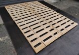 画像: (2)参考価格29,900円 めいじ屋 すのこ連結ベッド ダブル 折り畳み 二つ折り 長さ200.5cm×幅140cm×高さ5cm 布団が干せる すのこマット