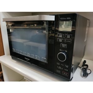 画像: 38【愛知】2020年製 パナソニック　オーブンレンジ 26L 1段調理タイプ つくりおきメニュー 自動メニュー人数設定搭載 縦開き NE-MS266-K